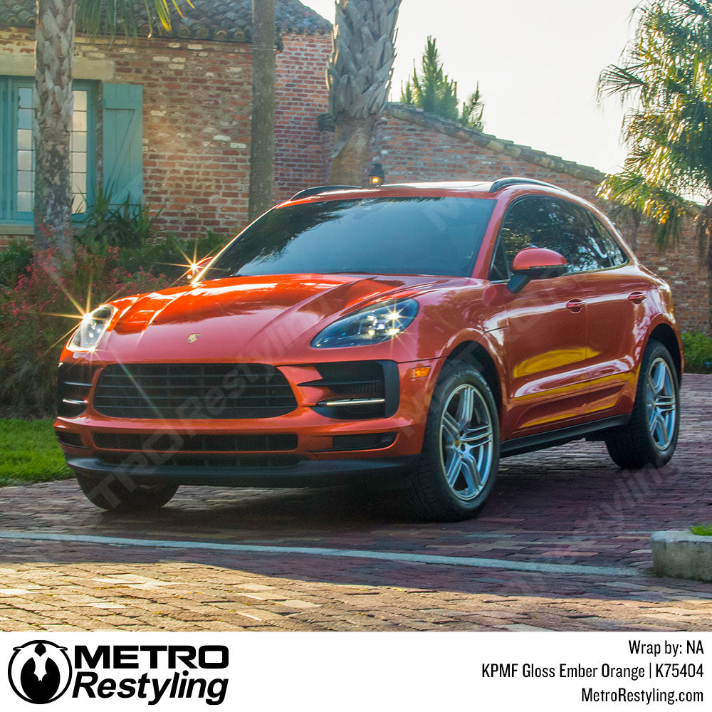 ember orange porsche wrap
