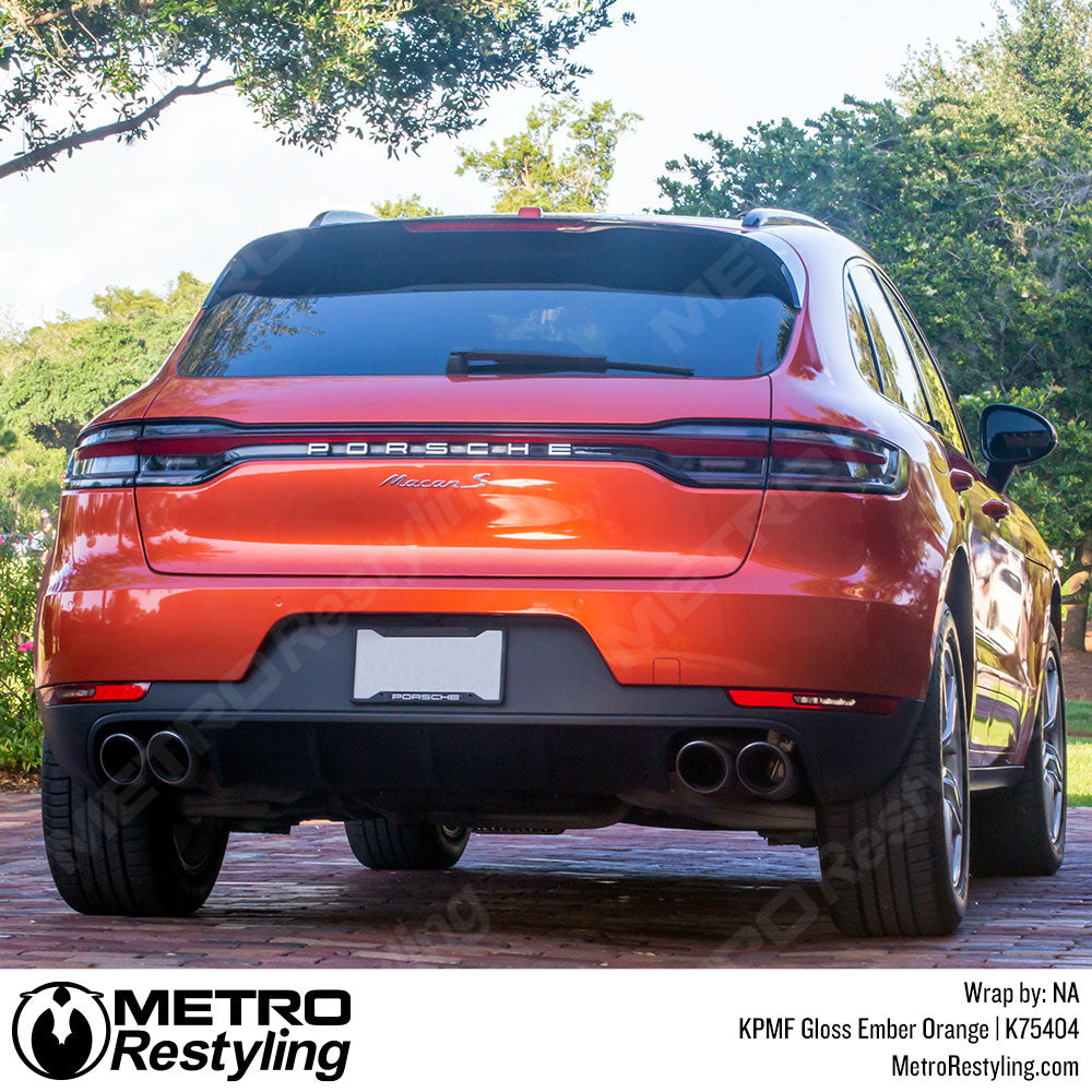 bright orange porsche wrap