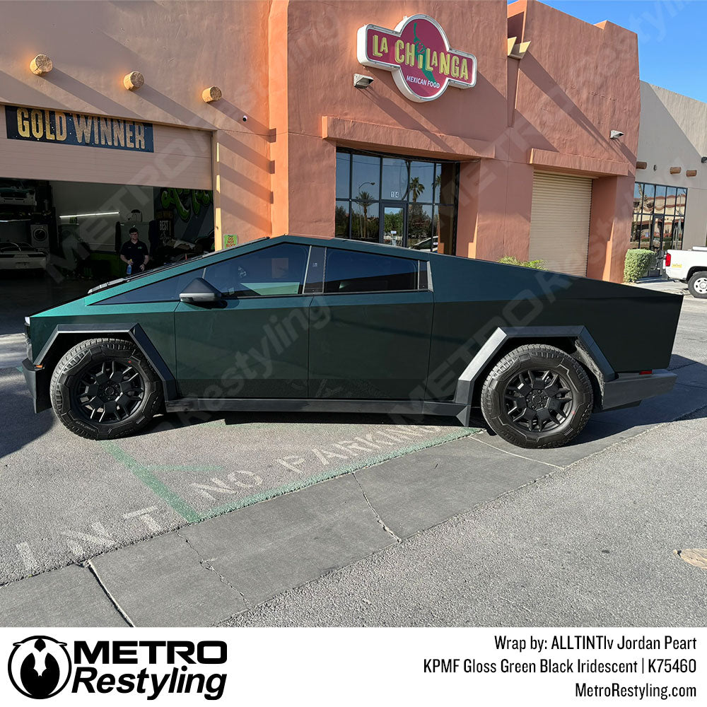 green cybertruck wrap