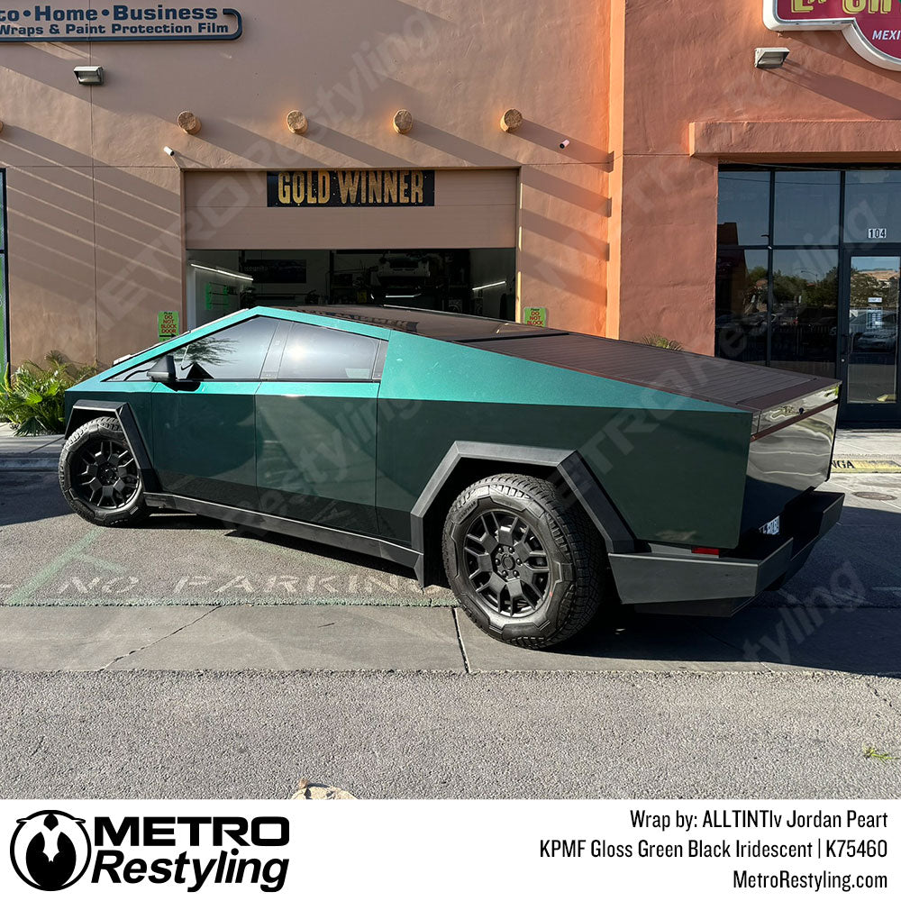 green cybertruck vinyl wrap