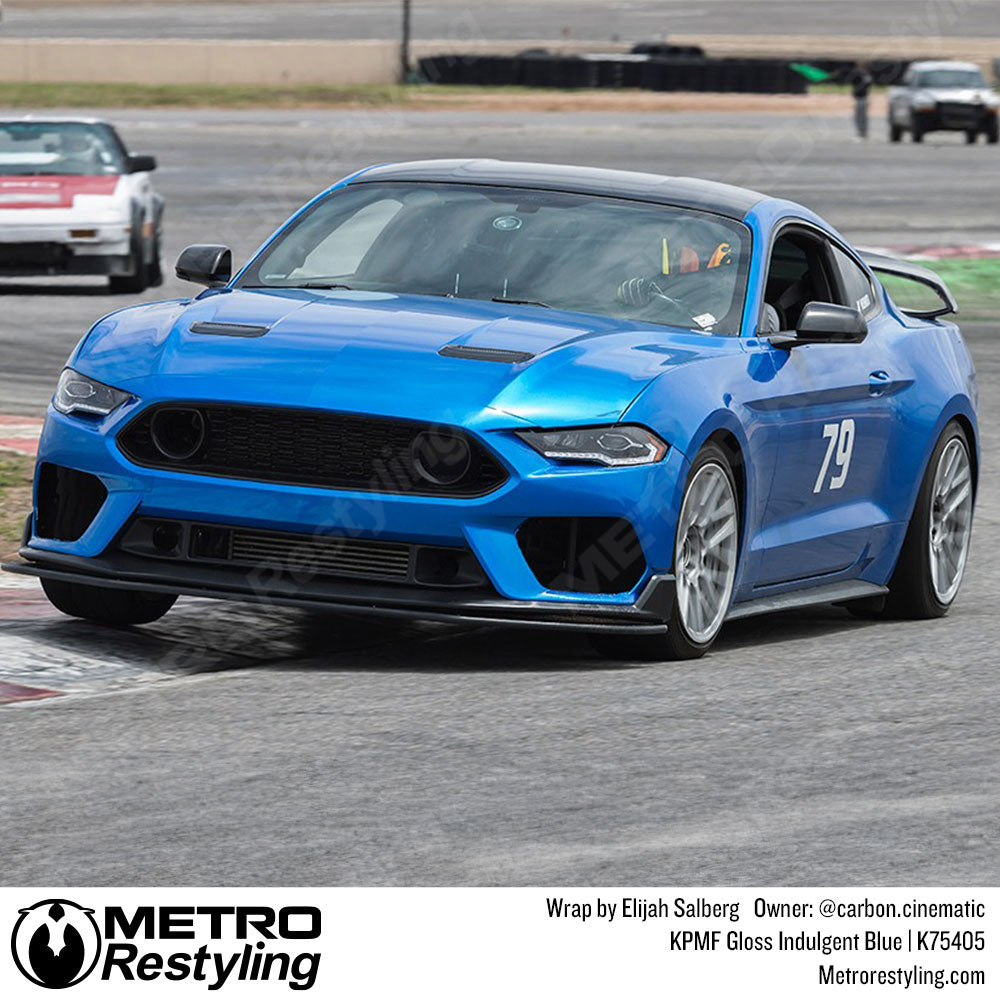 blue mustang wrap