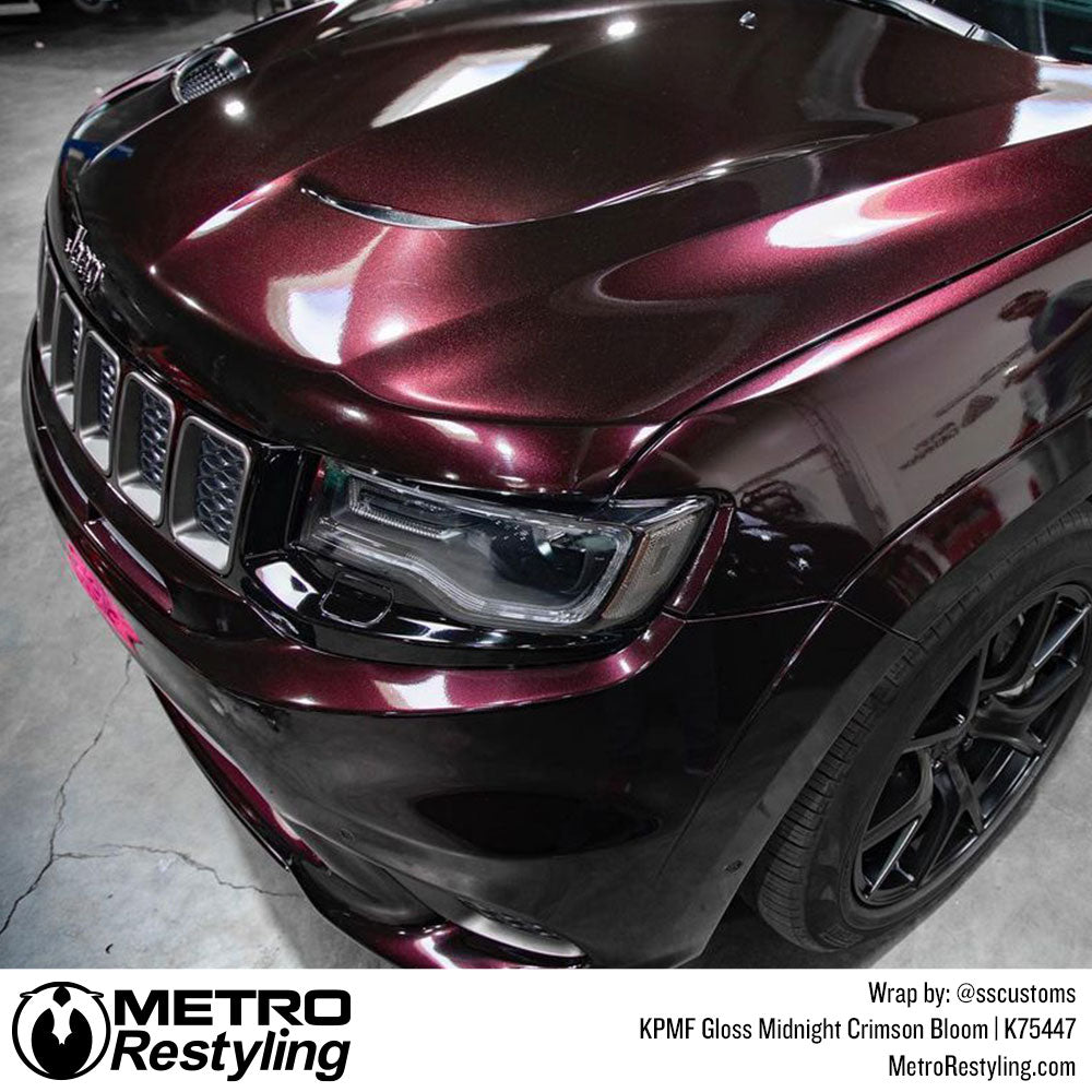 midnight red jeep vinyl wrap