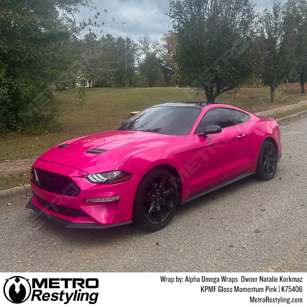pink mustang wrap