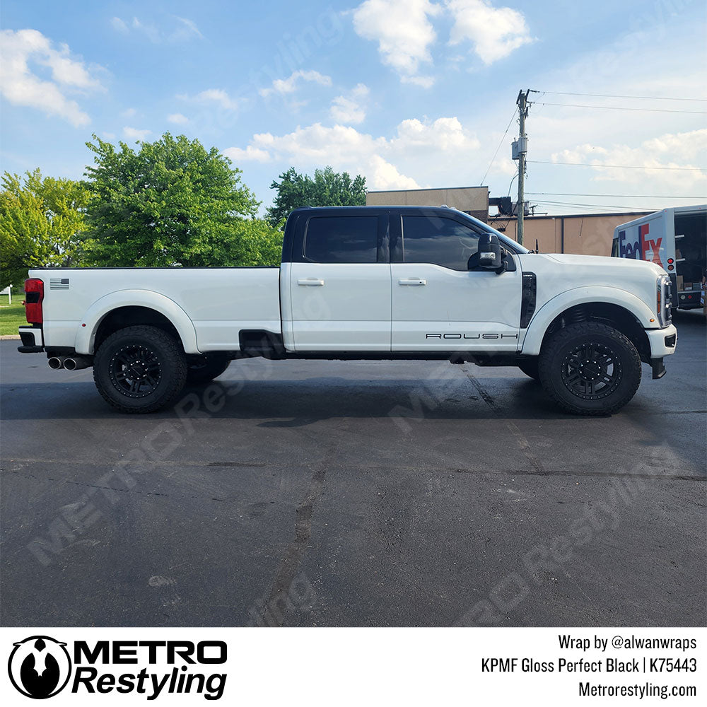 gloss black roof wrap