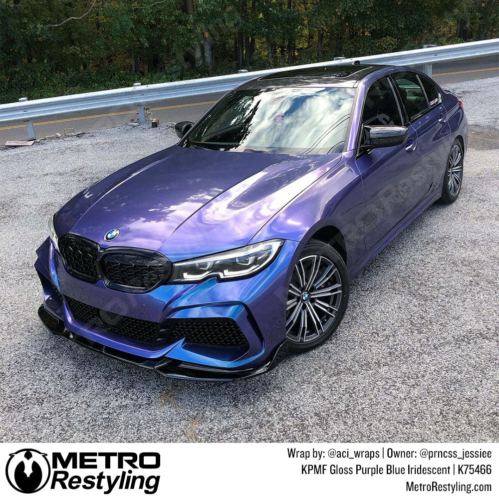 purple blue color shift car wrap