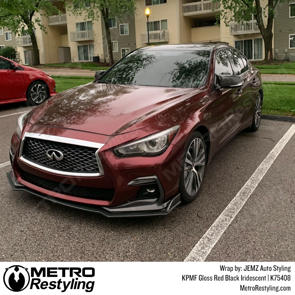 infiniti red black wrap