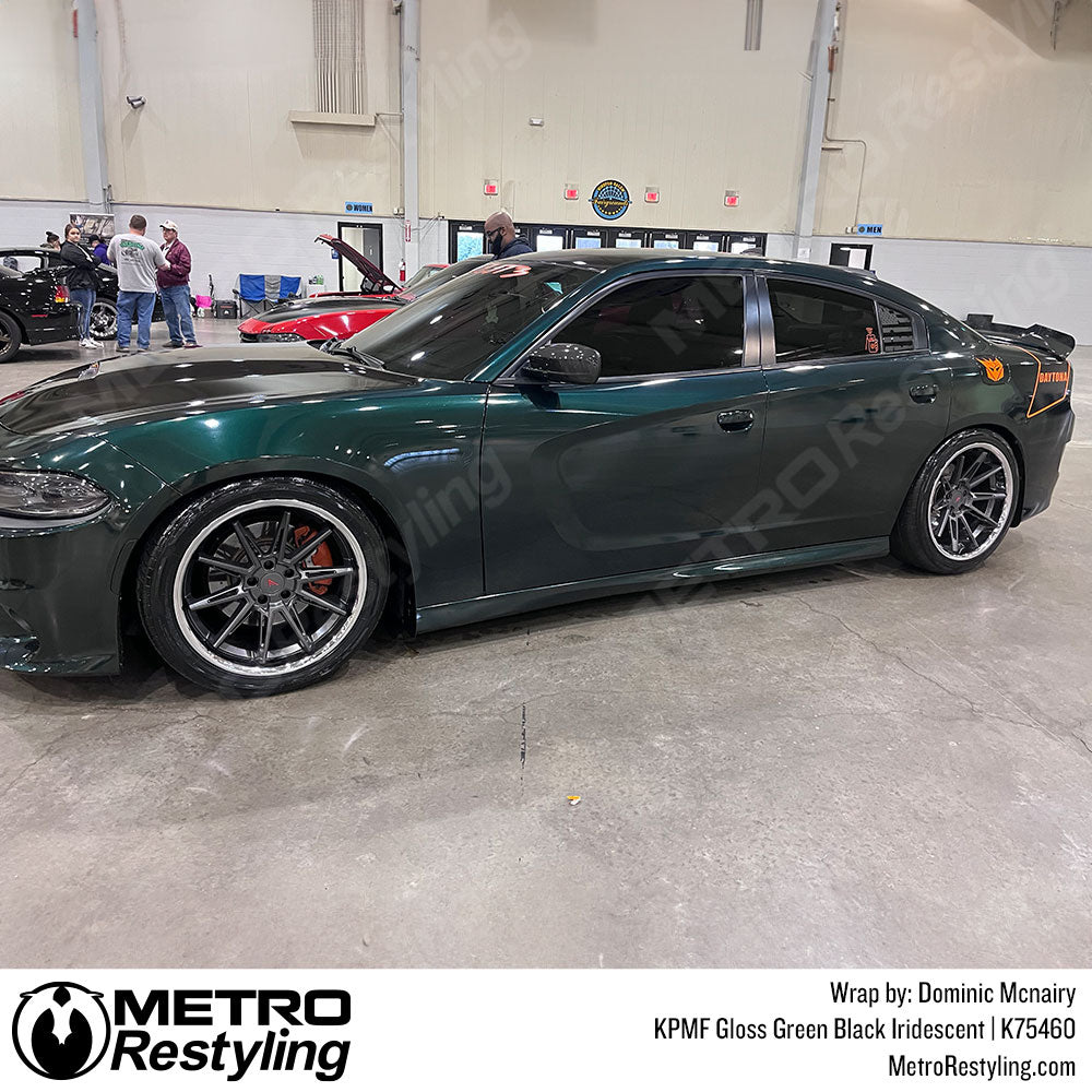 green dodge charger wrap
