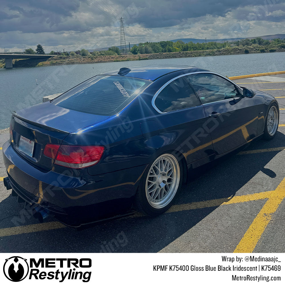 Blue bmw vinyl wrap