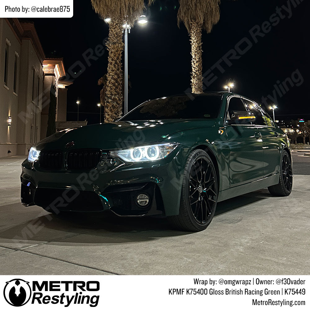 british racing green bmw wrap