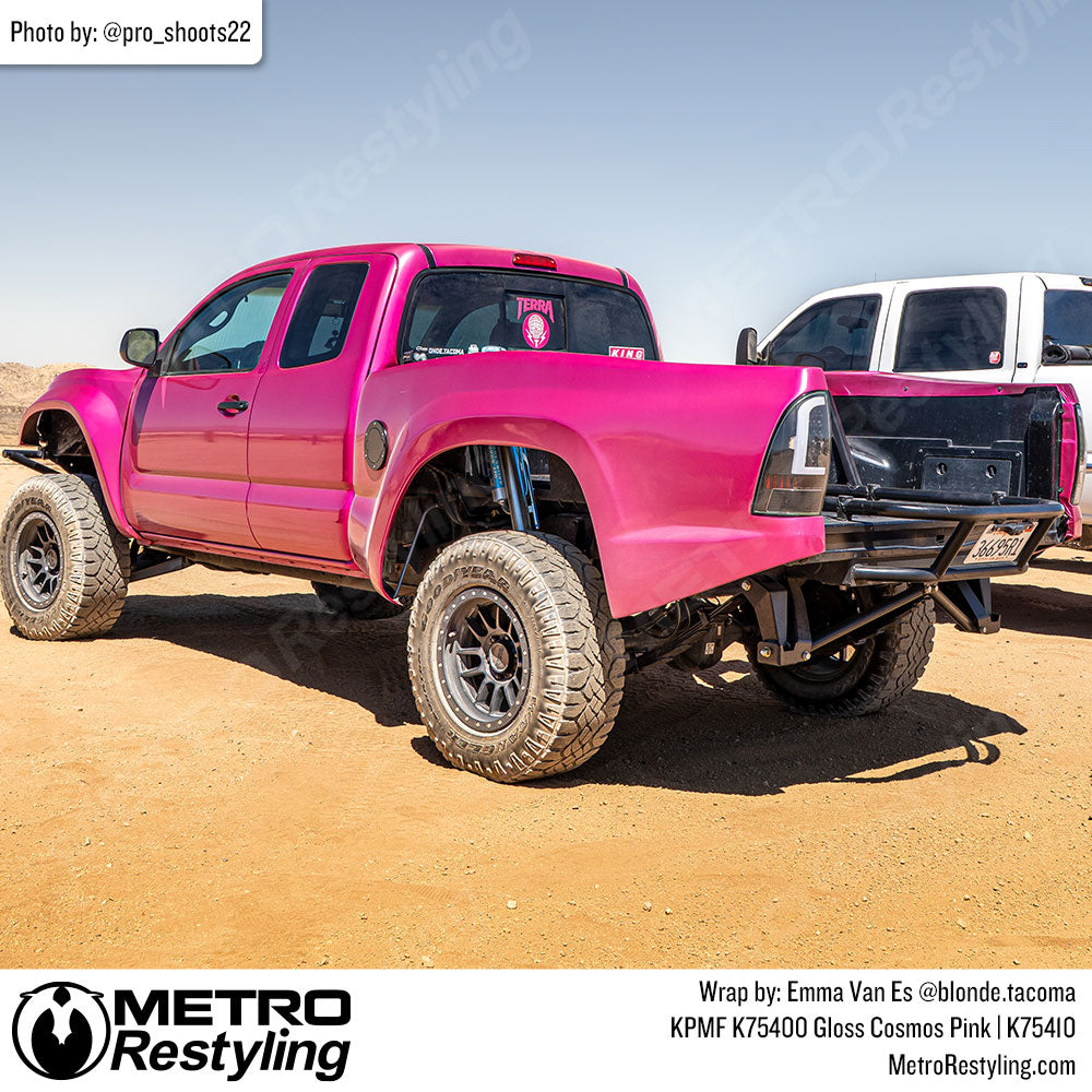 Gloss Pink Truck Wrap