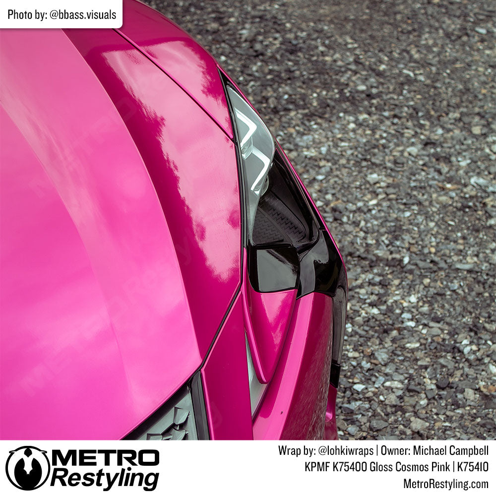 gloss pink car wrap