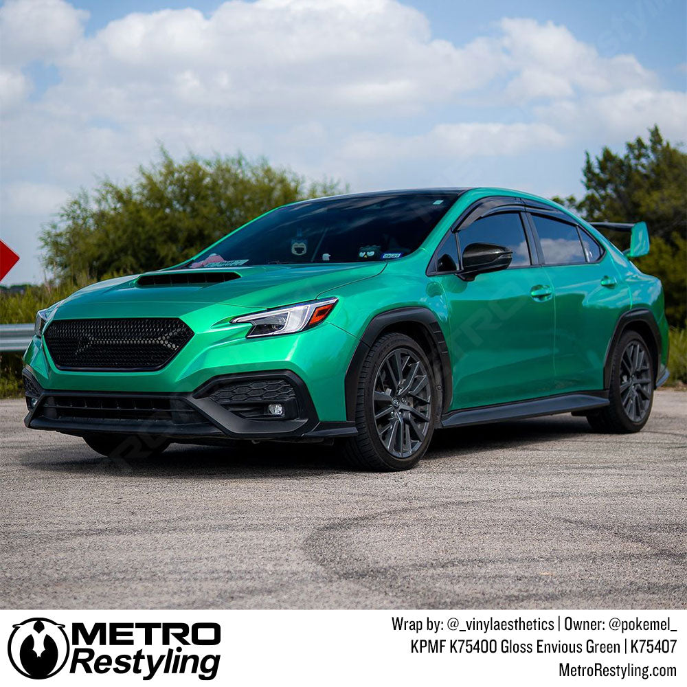 green subaru wrap