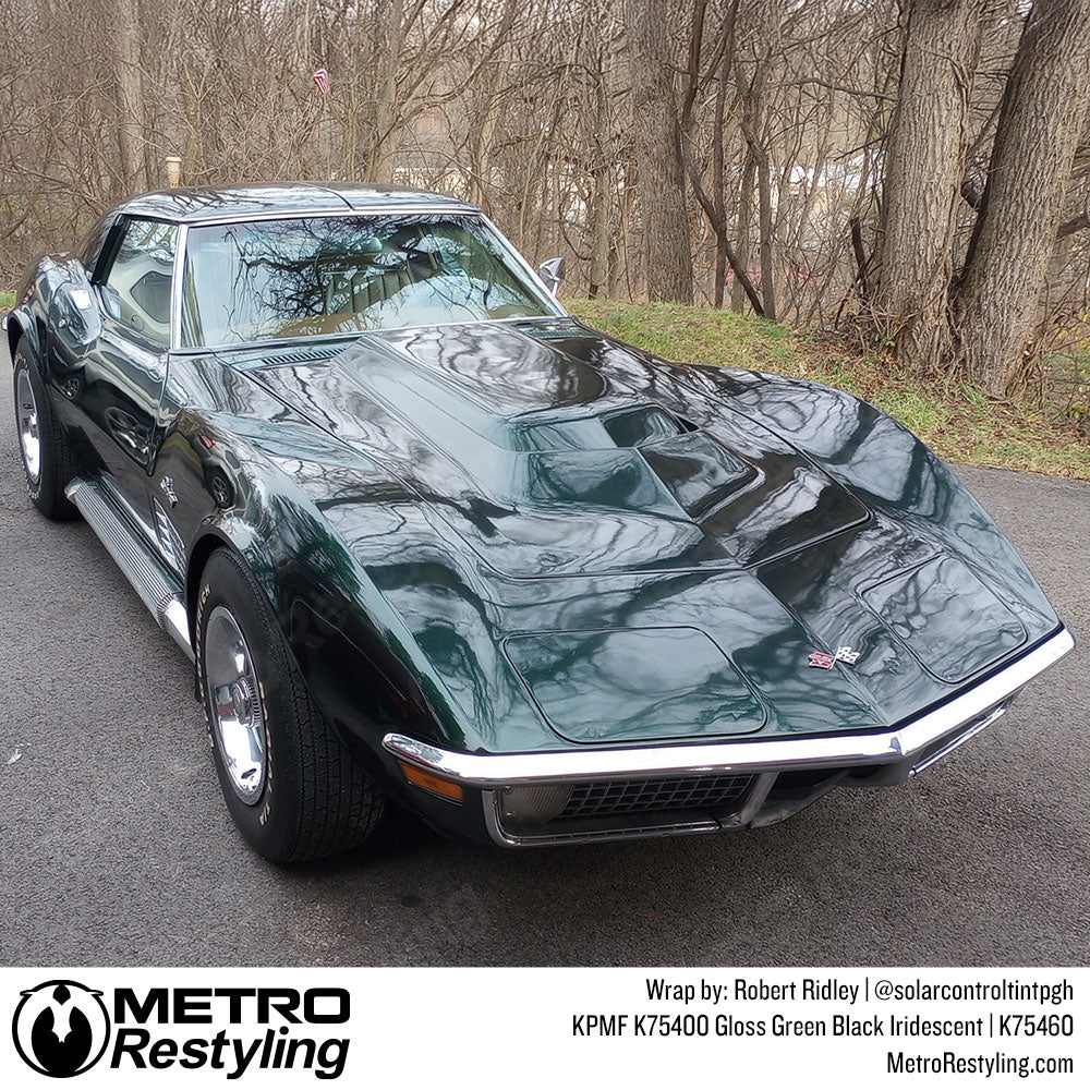 Green Black Corvette Wrap