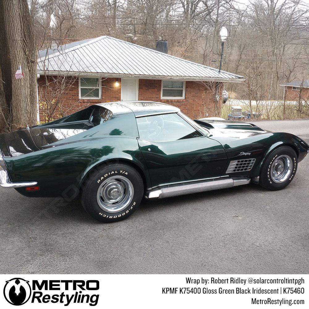 Green Black Corvette Wrap