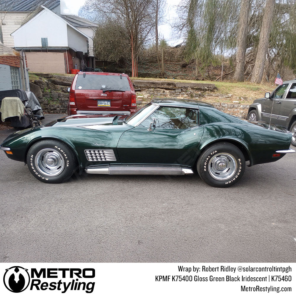 Green Black Corvette Wrap