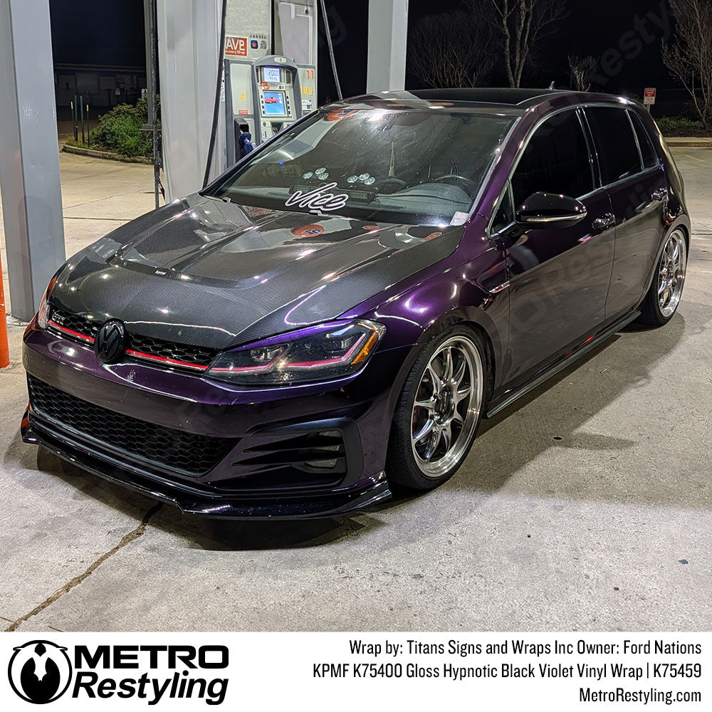 KPMF K75400 Gloss Hypnotic Black Violet Vinyl Wrap | K75459