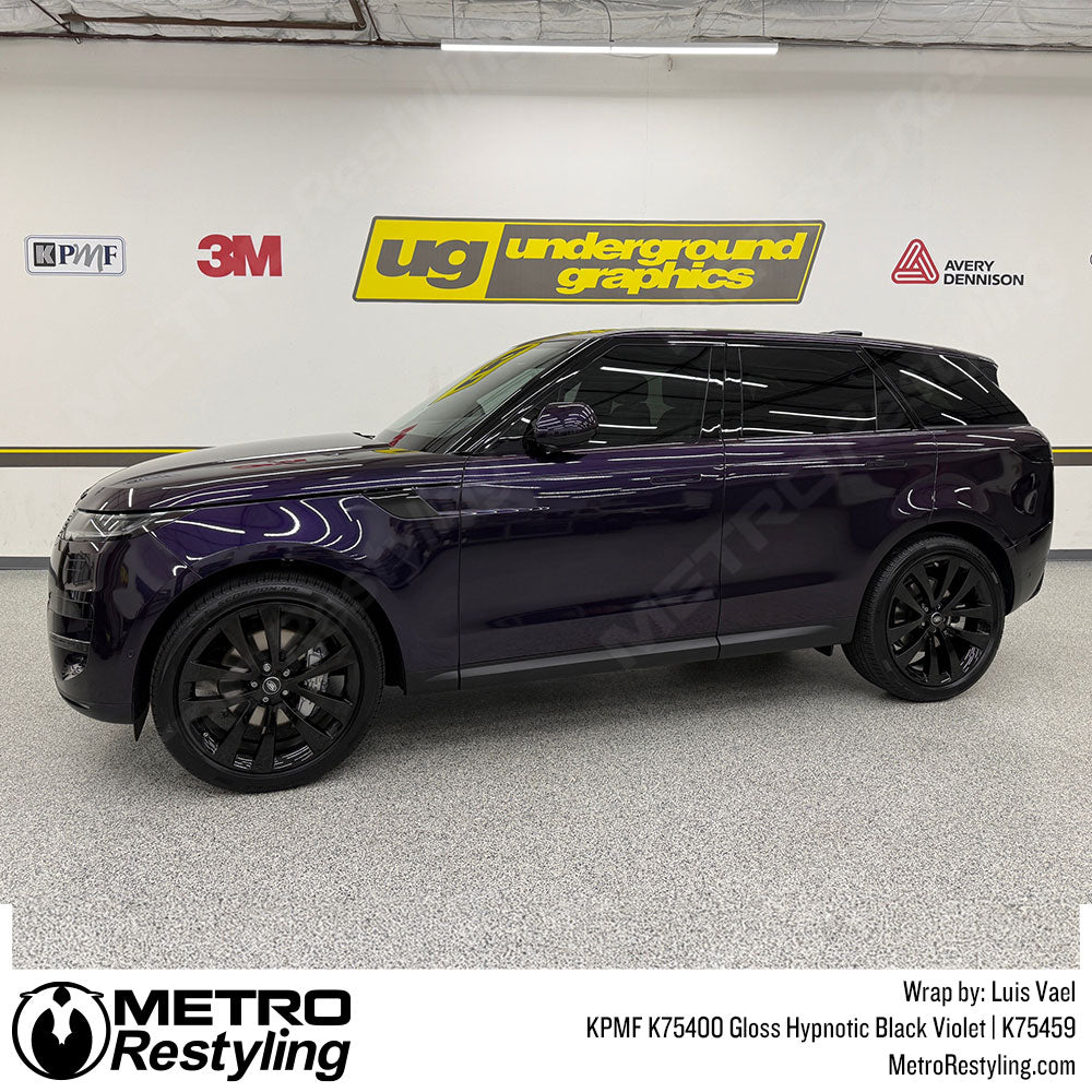 range rover with purple wrap