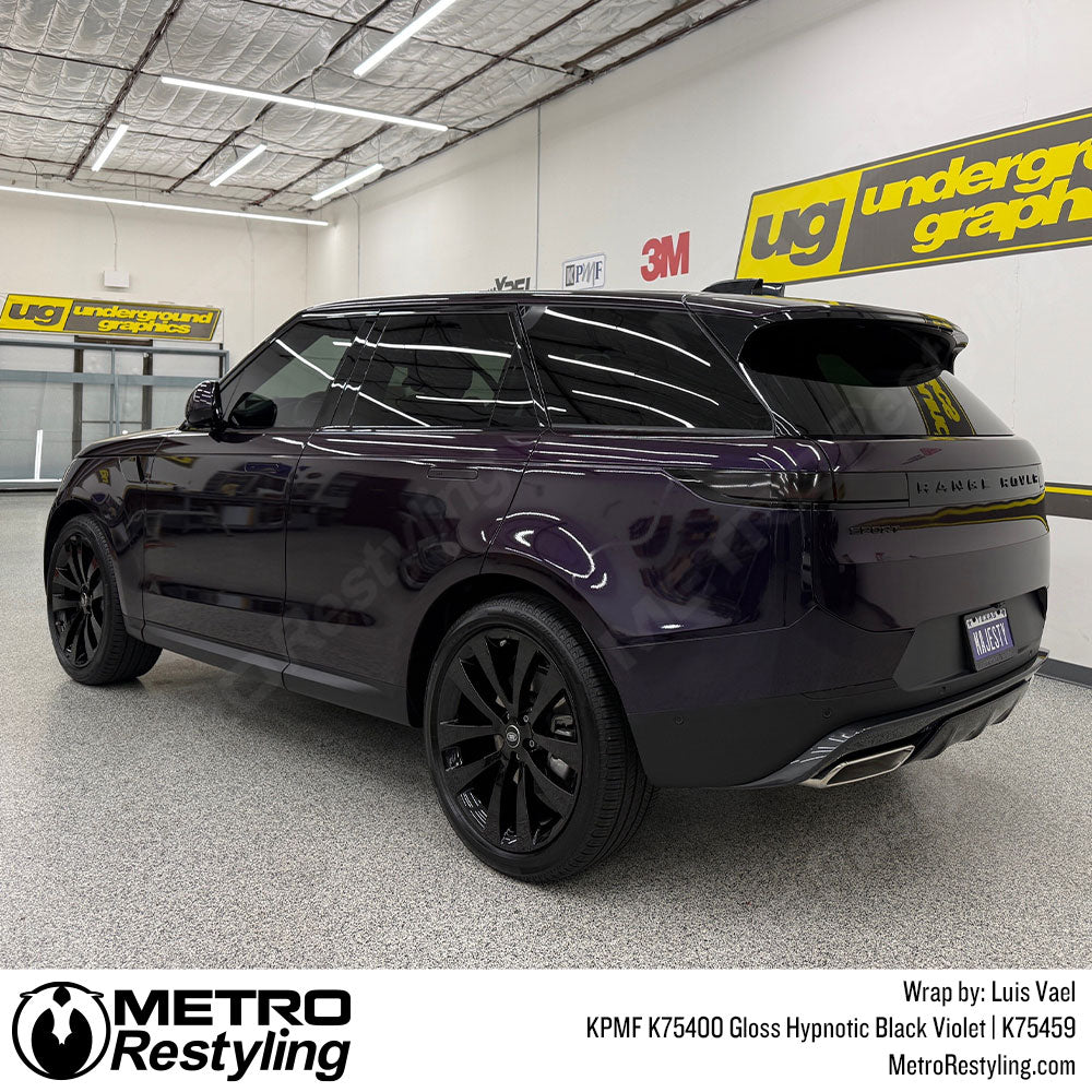 range rover with purple wrap