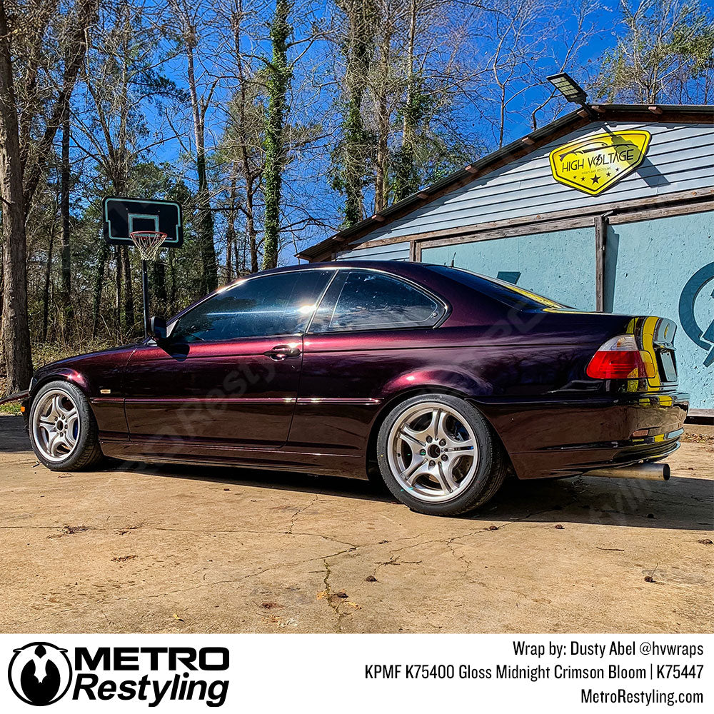 maroon bmw wrap