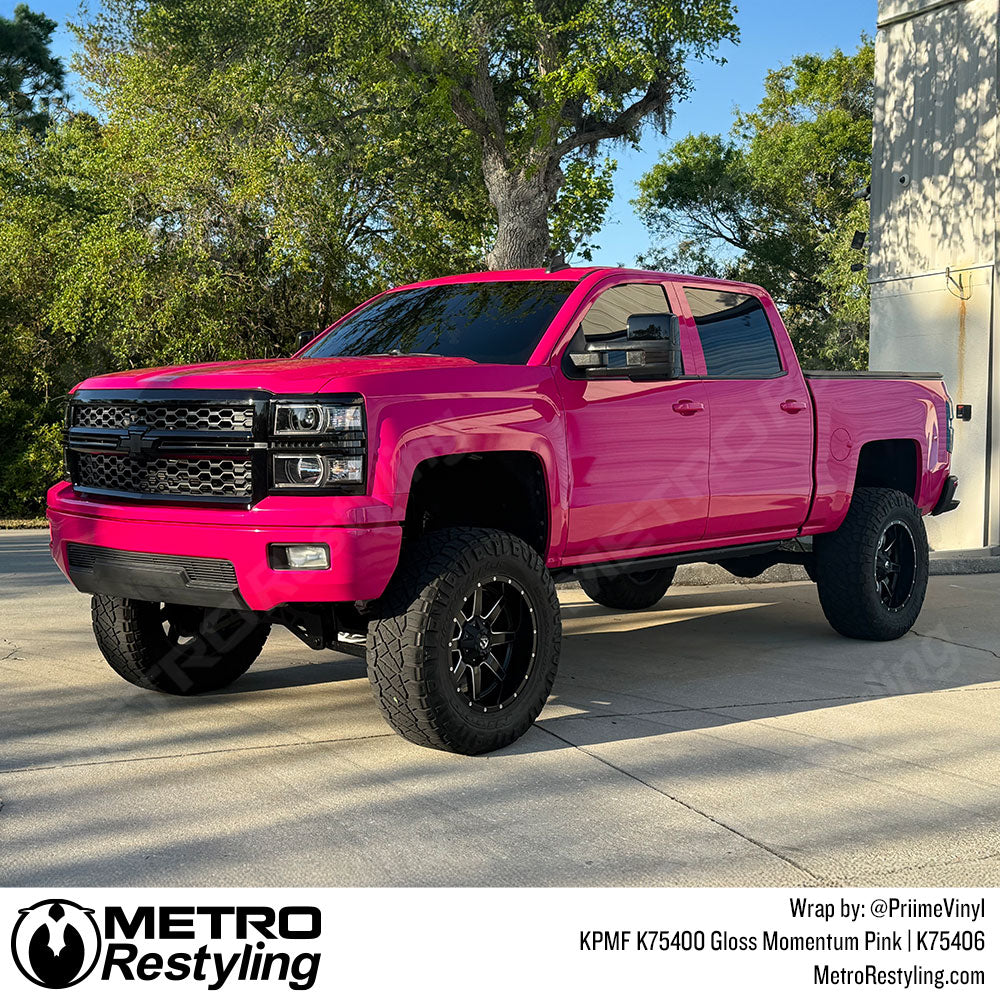 pink truck wrap
