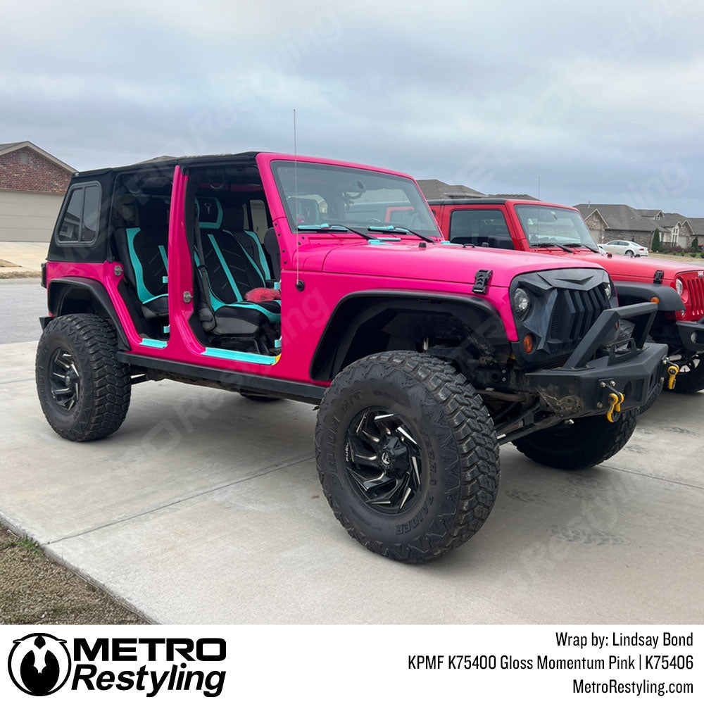 bright pink jeep wrap
