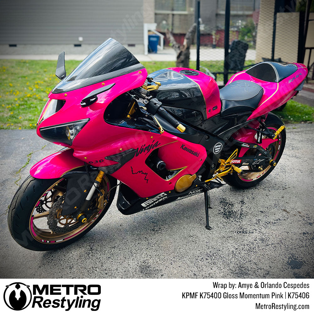 pink motorcycle wrap