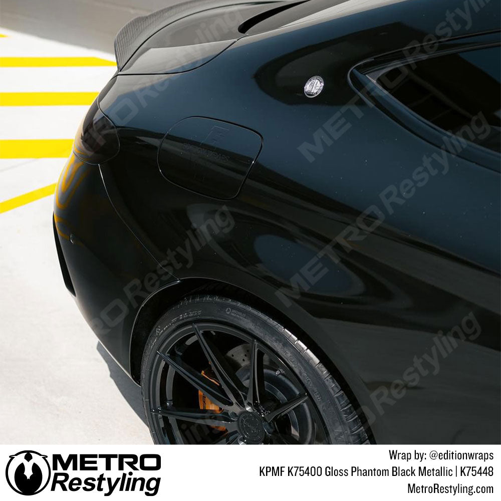 metallic black mercedes wrap