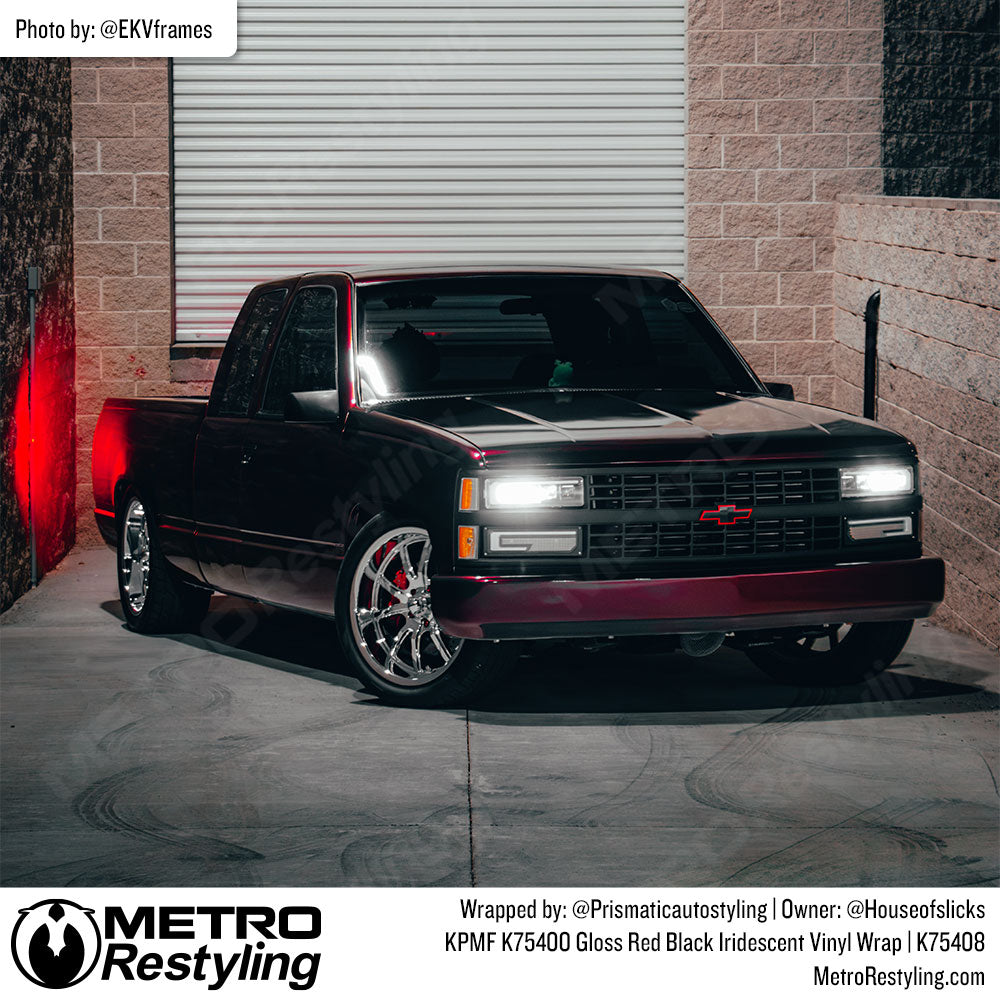 KPMF K75400 Gloss Red Black Iridescent Vinyl Wrap | K75408