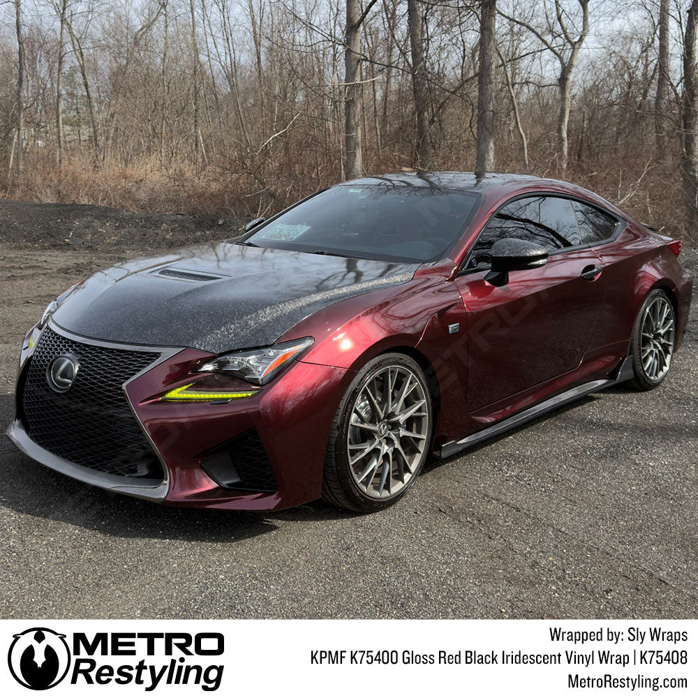 KPMF K75400 Gloss Red Black Iridescent Vinyl Wrap | K75408