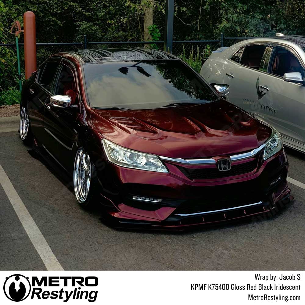 KPMF K75400 Gloss Red Black Iridescent Vinyl Wrap | K75408