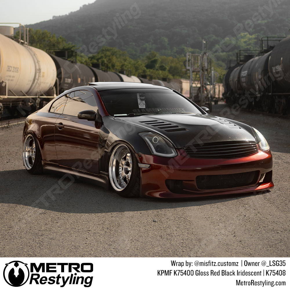 red black iridescent infiniti wrap