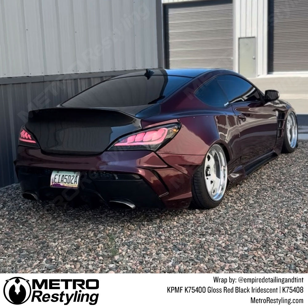 hyundai with dark red wrap