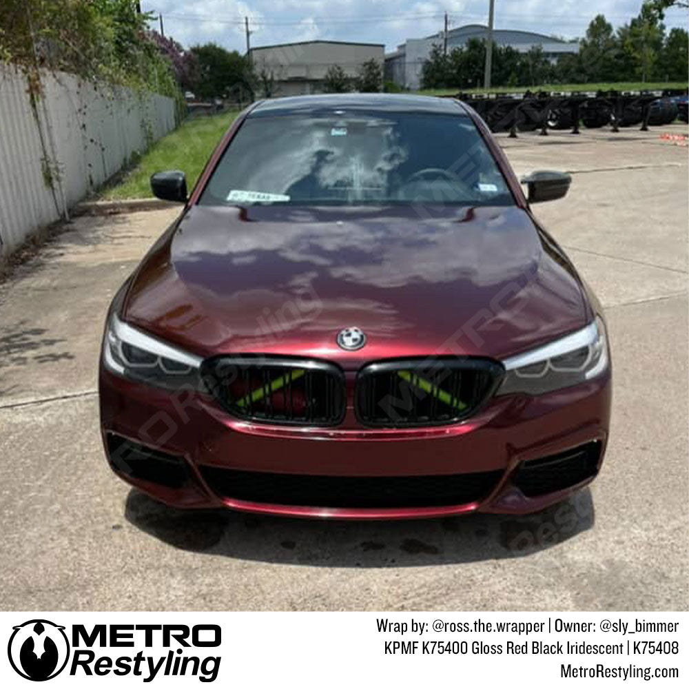 Red Black Iridescent BMW Wrap