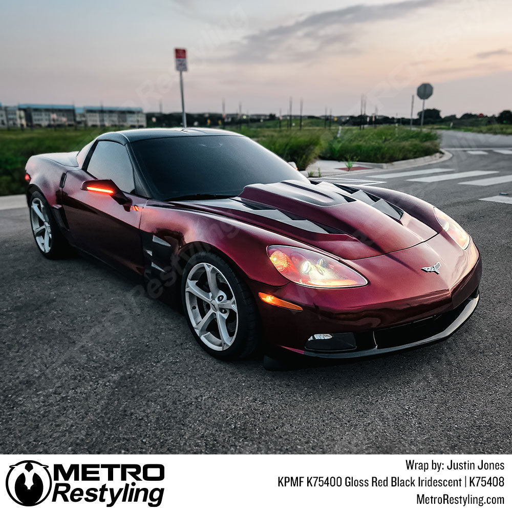 Red Black Corvette Wrap