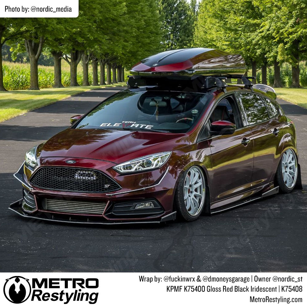 Red Black Ford Focus Wrap