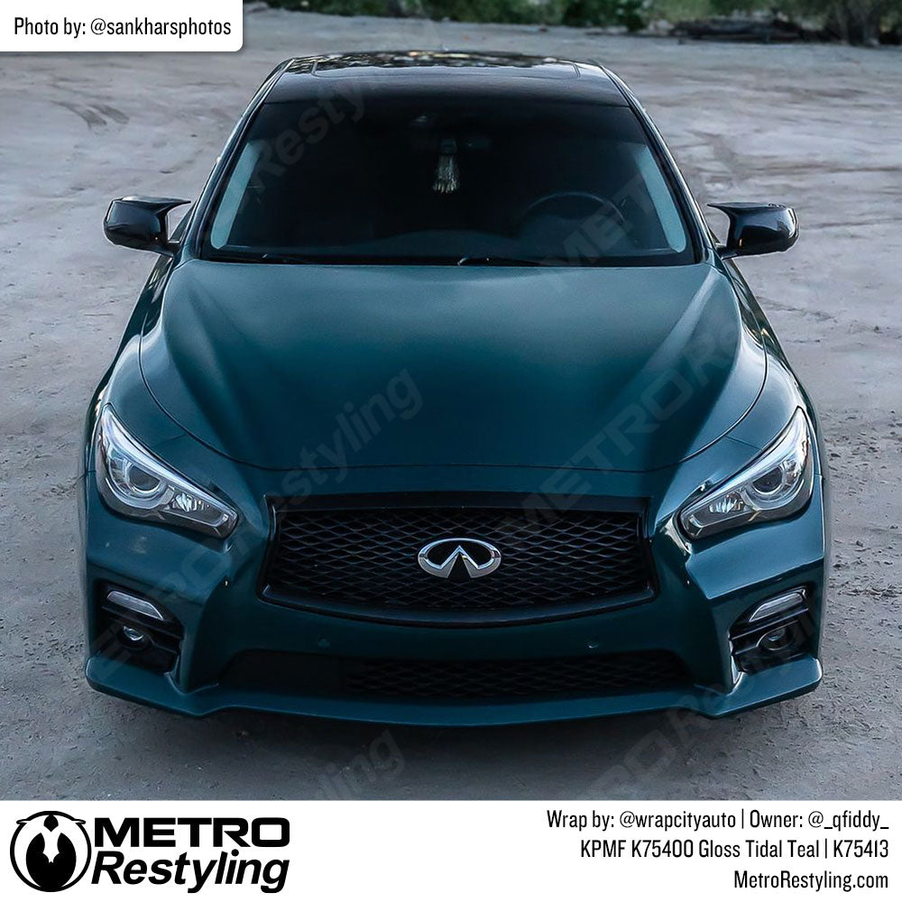 infiniti with dark green wrap