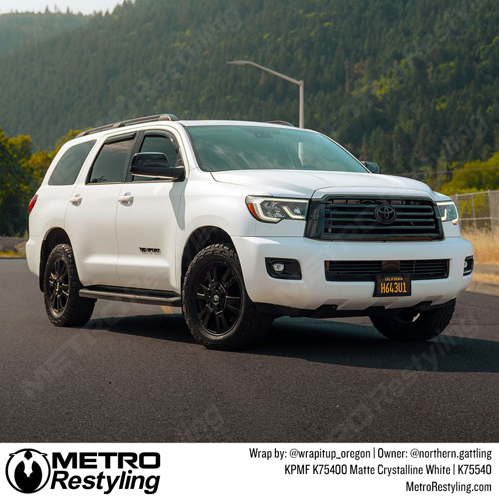 toyota suv with white wrap