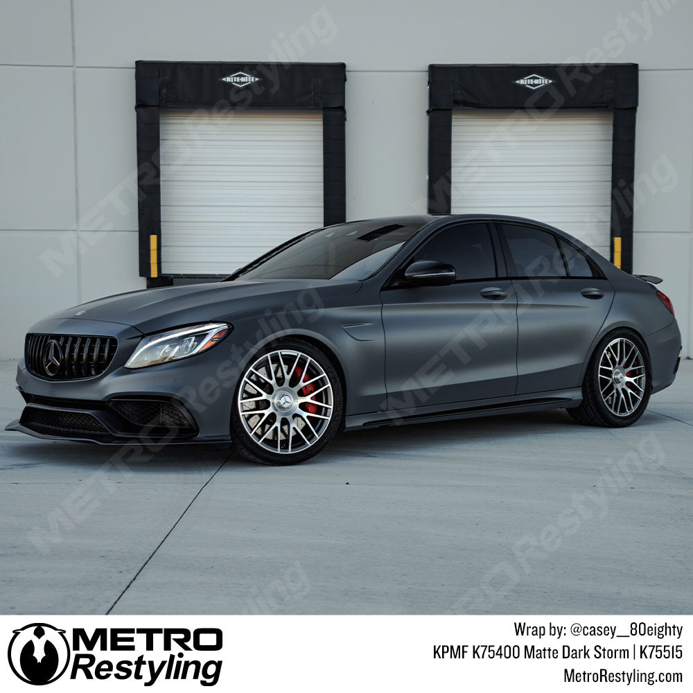 Matte Dark Mercedes Vinyl Wrap