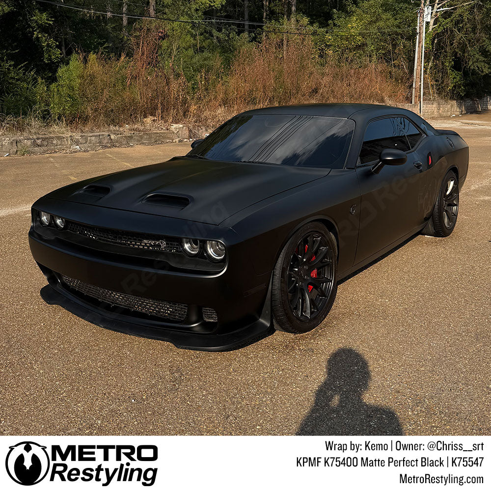 matte black challenger wrap