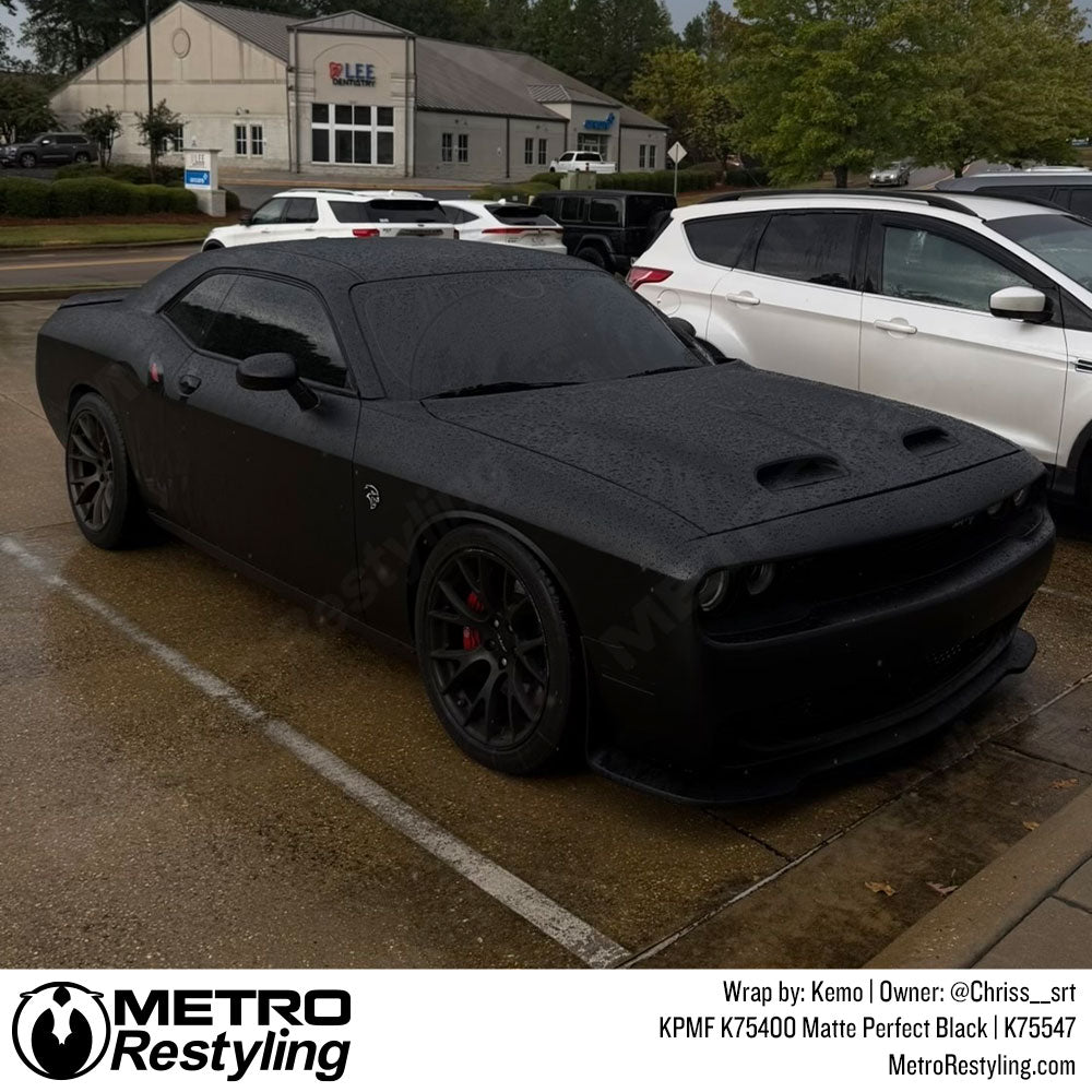 matte black challenger wrap