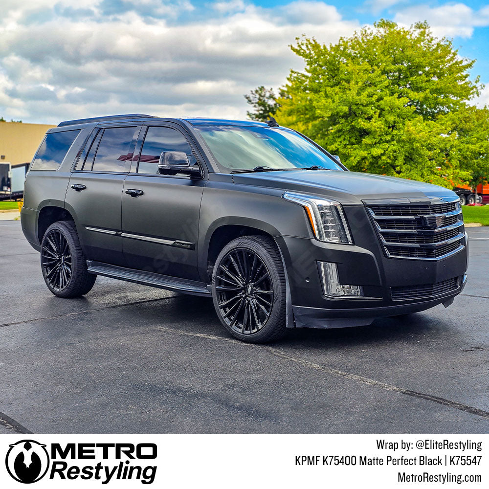 matte black escalade wrap