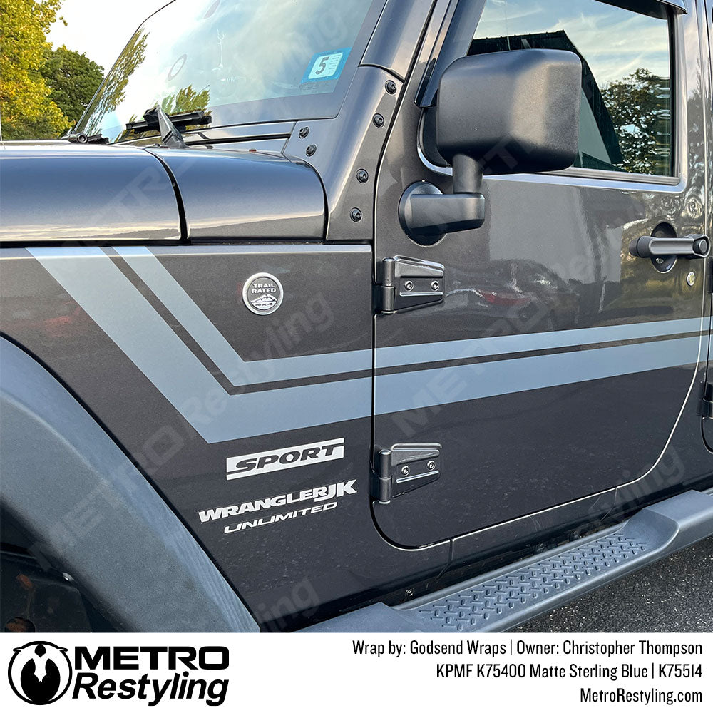 Blue Jeep Wrangler Wrap