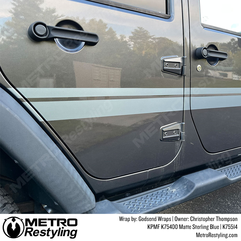 Blue Jeep Wrangler Wrap