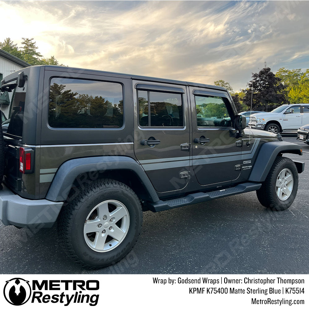 Blue Jeep Wrangler Wrap