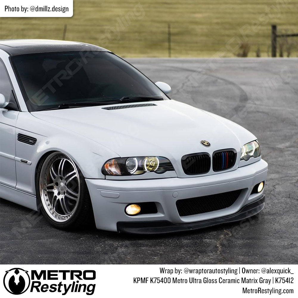 gloss grey bmw wrap