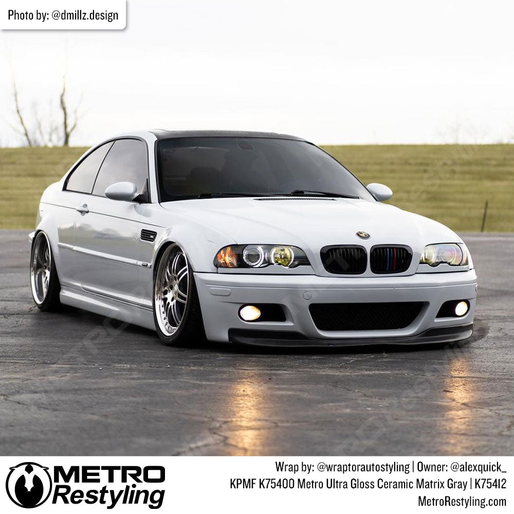 gloss grey bmw wrap