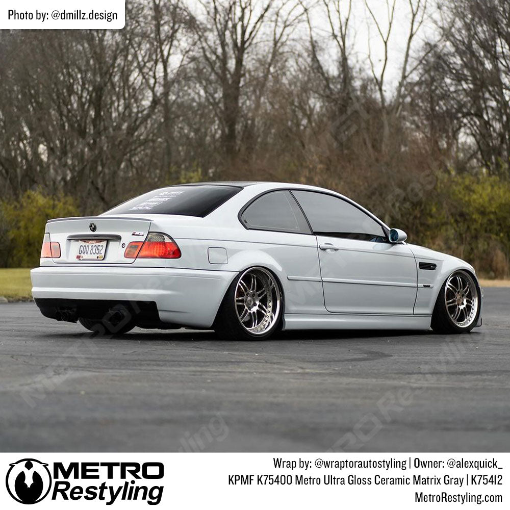 gloss grey bmw wrap