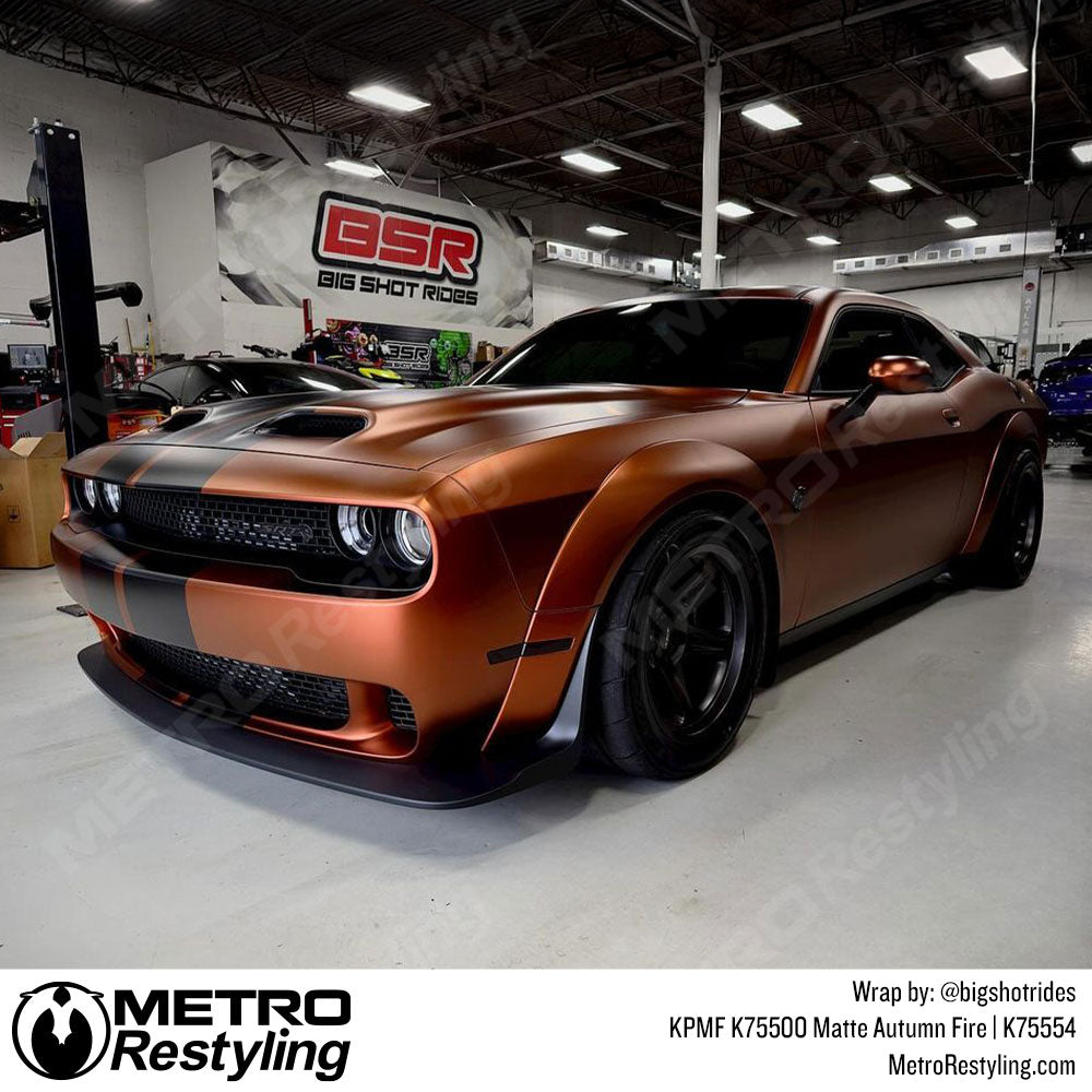 matte autumn orange challenger wrap