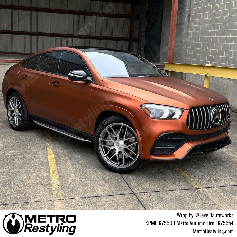 Matte Fire Dodge Charger Wrap