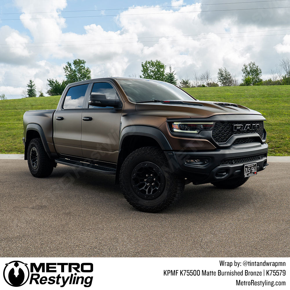 ram truck with bronze wrap